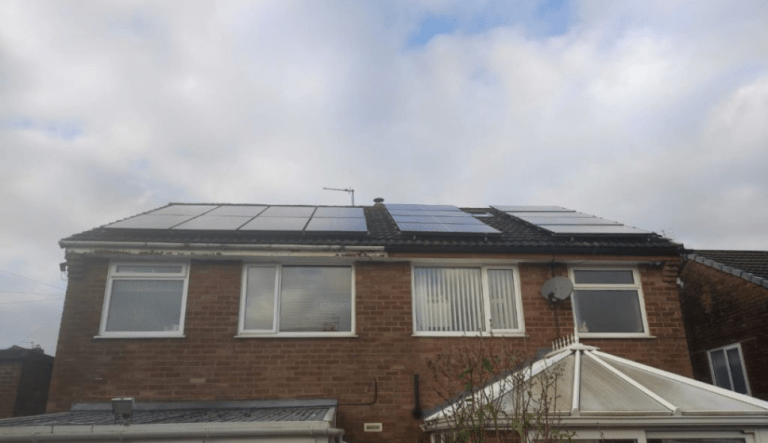 Solar Panels fitted to the roof of a house