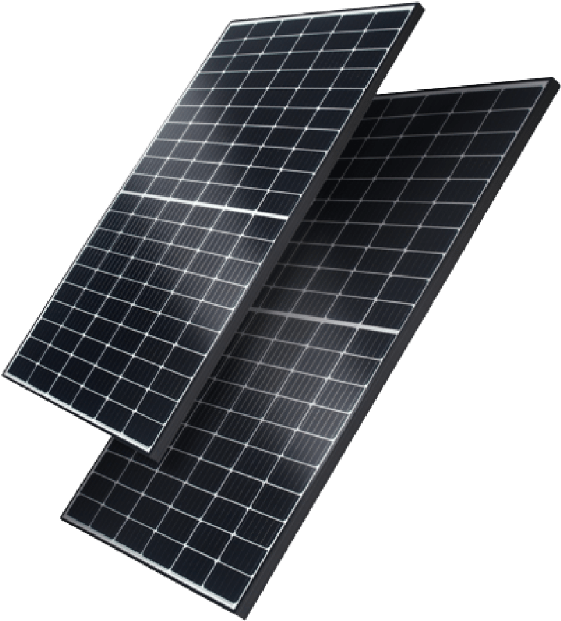 A pair of solar panels