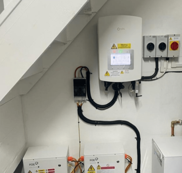 An example of how a domestic battery storage solution would look inside your home
