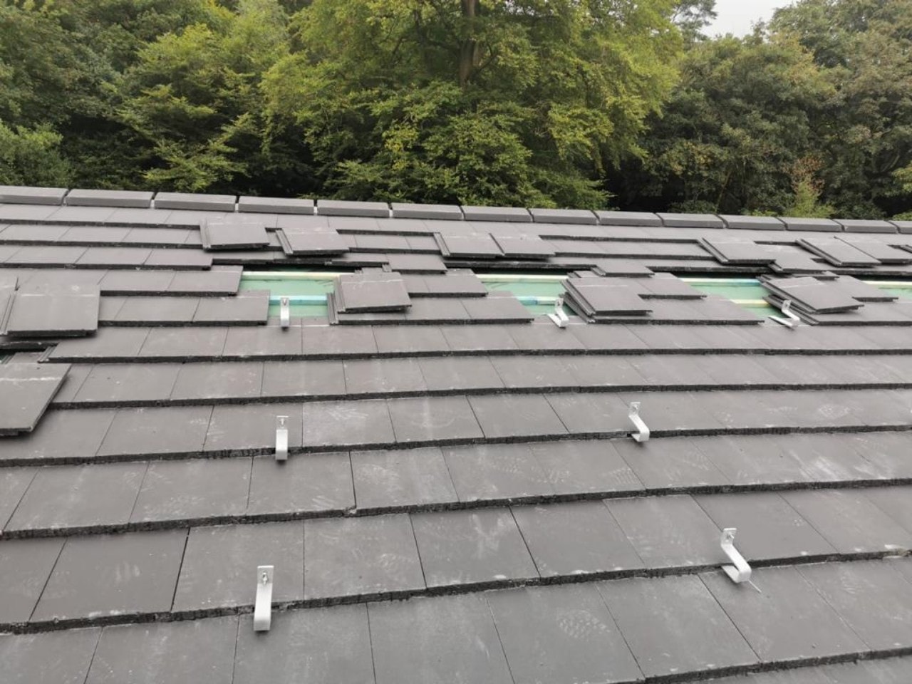 roof prior to solar panel installation